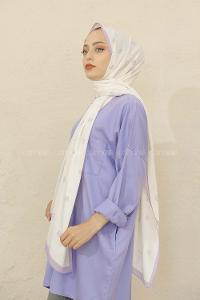 Modalamelif Renkli Baskılı Medine İpeği Şal Mk Desen