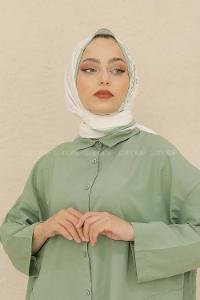 Modalamelif Renkli Baskılı Medine İpeği Şal Tomurcuk Desen Mint