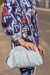 Modalamelif Botega Model Çapraz Çanta Açık Mavi