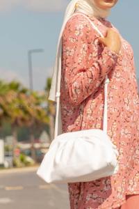 Modalamelif Botega Model Çapraz Çanta Beyaz