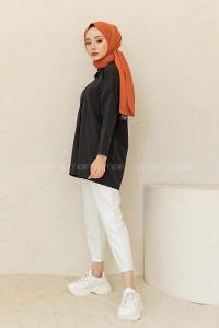 Modalamelif Çift Cepli Poplin Gömlek Siyah