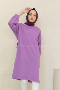 Modalamelif  Düşük Kol Tunik Lila