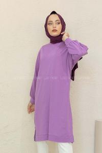Modalamelif  Düşük Kol Tunik Lila