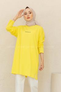 Modalamelif Brooklyn Baskılı Tunik Sarı