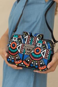 Modalamelif Eva Pop-Art Desen Çanta Siyah