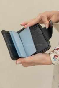 Modalamelif Kapak Kilitli Püsküllü Cüzdan  Koyu Yeşil