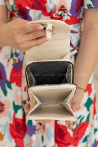 Modalamelif Metal Tokalı Mesenger Çanta Krem