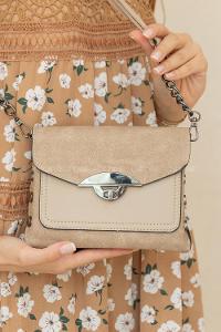 Modalamelif Patos Deri Görünümlü Çanta Vizonrengi