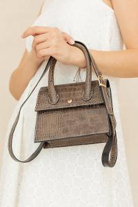 Modalamelif Trok Detaylı Çapraz Çanta Soft Kahve