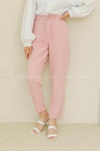 Modalamelif Beli Lastikli Pantolon Pudra