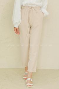 Modalamelif Beli Lastikli Pantolon Taş Rengi