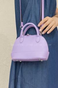 Modalamelif Deri Görünümlü Düz Renk Çapraz Çanta Lila