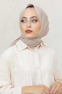 Modalamelif Açık Vizonrengi Pötikare Şal