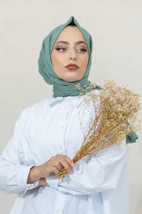 Modalamelif Çağla Yeşili Lüks Ponpon Şal