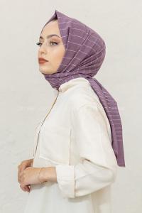 Modalamelif Eflatun Line Şal