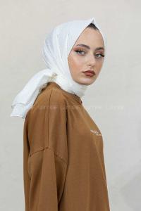 Modalamelif Ekru Lüks Ponpon Şal