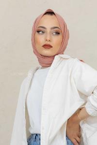 Modalamelif Gül Rengi %100 Cotton Şal