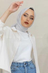 Modalamelif Gümüş %100 Cotton Şal