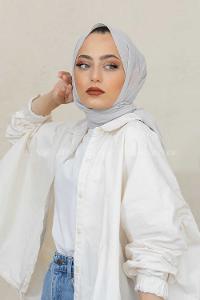 Modalamelif Gümüş %100 Cotton Şal