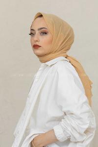 Modalamelif Hardal %100 Cotton Şal