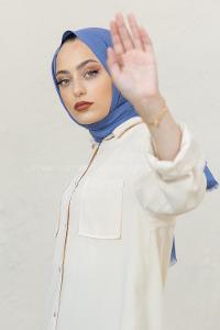 Modalamelif İndigo Pötikare Şal