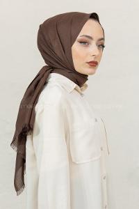 Modalamelif Kahverengi Pötikare Şal