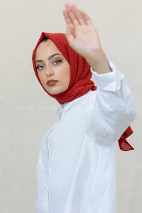 Modalamelif Kiremit Lüks Ponpon Şal