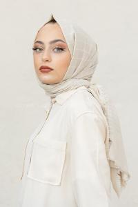 Modalamelif Krem Line Şal