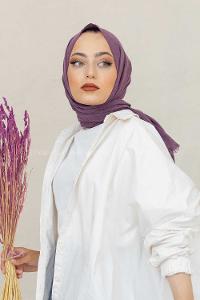 Modalamelif Mor %100 Cotton Şal