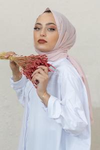Modalamelif Pastel Pudra Pötikare Şal
