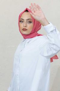 Modalamelif Şeker Pembe Lüks Ponpon Şal