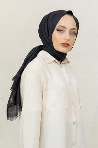 Modalamelif Siyah Pötikare Şal