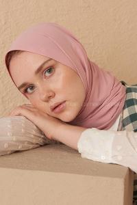 Modalamelif Soft Pembe  Medine İpeği Şal