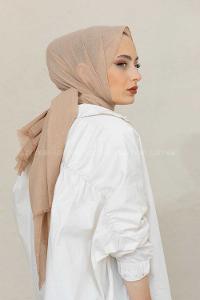 Modalamelif Sütlü Kahve %100 Cotton Şal