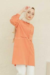 Modalamelif Çift Cepli Tunik Kiremit