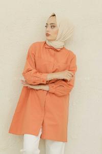 Modalamelif Çift Cepli Tunik Kiremit