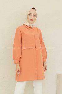 Modalamelif Çift Cepli Tunik Kiremit