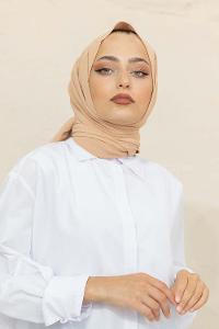 Modalamelif Keten Caz Şal Karamel