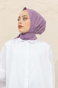 Modalamelif Düz Flamlı Lila Şal