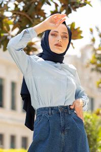 Modalamelif Hakim Yaka  Gömlek Açık Mavi