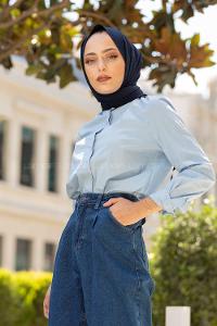 Modalamelif Hakim Yaka  Gömlek Açık Mavi