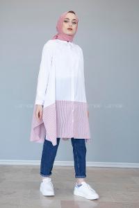 Modalamelif Garnili Tunik Gömlek Kırmızı