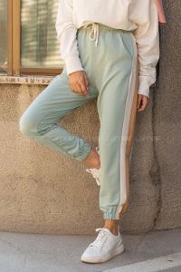 Modalamelif Bel Ve Paça Lastikli Garnili Eşofman Çağla Yeşili