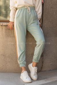 Modalamelif Bel Ve Paça Lastikli Garnili Eşofman Çağla Yeşili