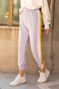 Modalamelif Bel Ve Paça Lastikli Garnili Eşofman Lila