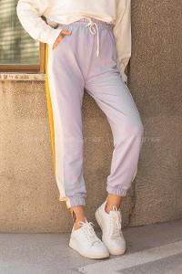 Modalamelif Bel Ve Paça Lastikli Garnili Eşofman Lila