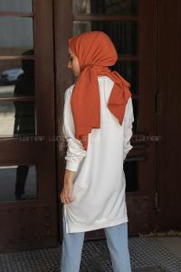 Modalamelif Los Angeles Baskılı Tunik Beyaz