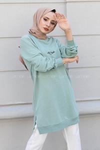 Modalamelif Los Angeles Baskılı Tunik Çağla Yeşili