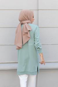 Modalamelif Los Angeles Baskılı Tunik Çağla Yeşili