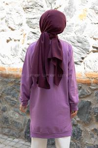 Modalamelif Los Angeles Baskılı Tunik Mor